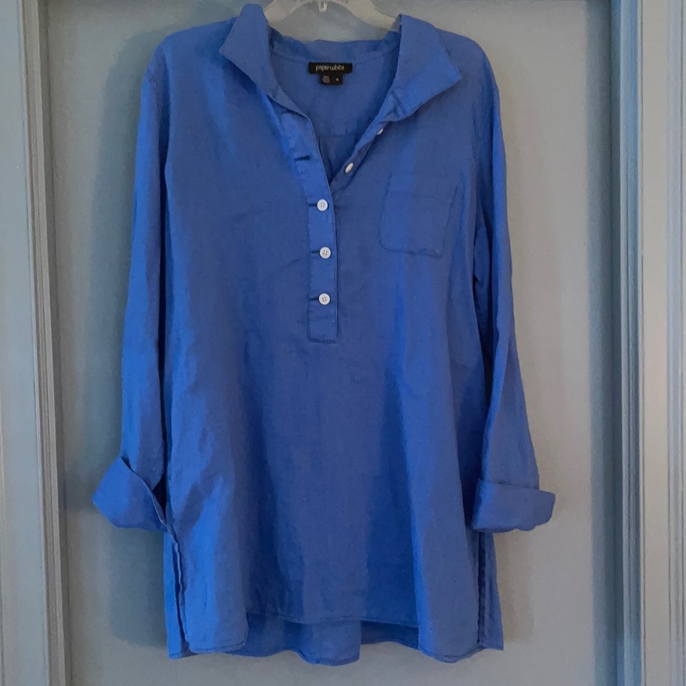 Paperwhite Linen Tunic Large